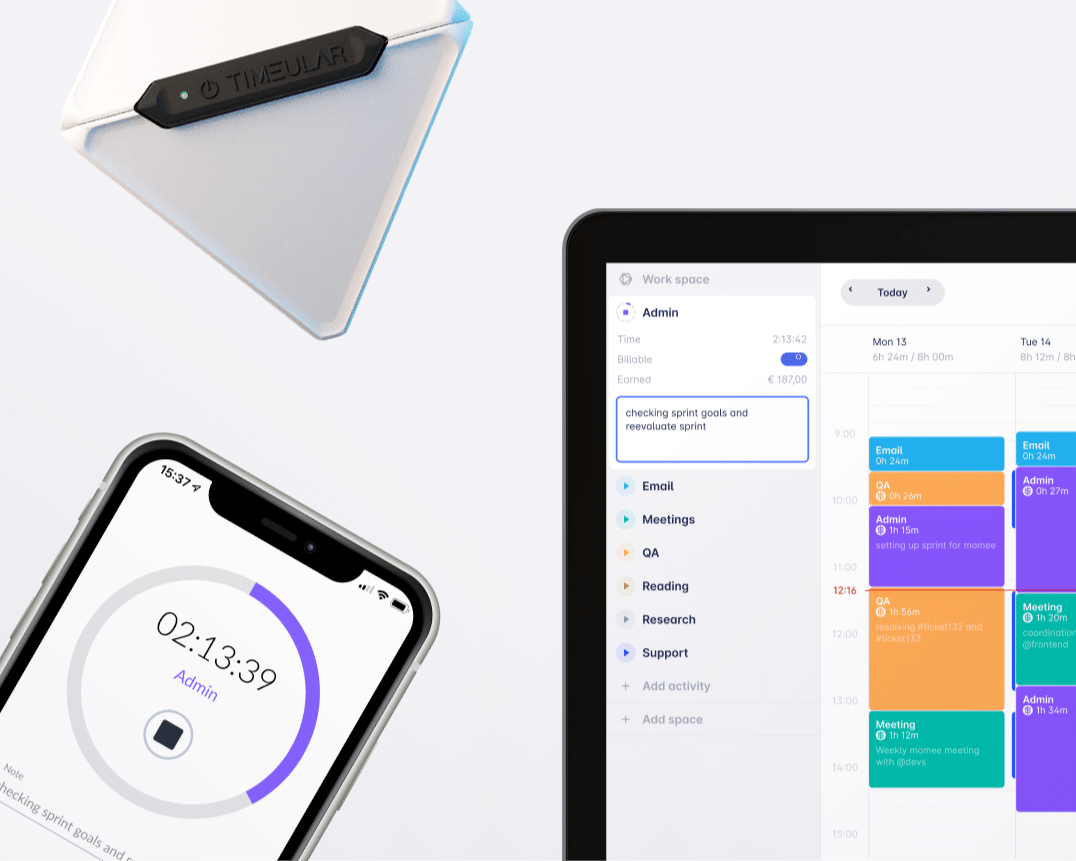 Semplice sistema di registrazione delle ore