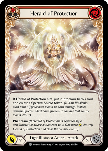 Herald of Protection (Red) [MON014] 1st Edition Normal