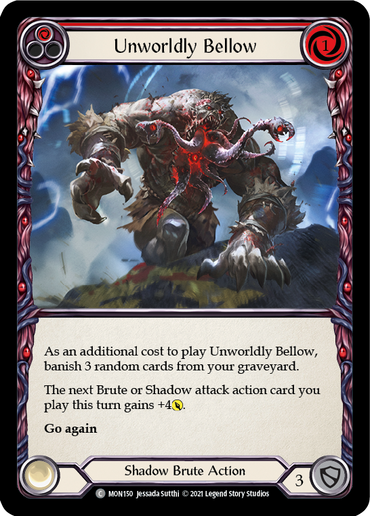 Unworldy Bellow (Red) [MON150] 1st Edition Normal