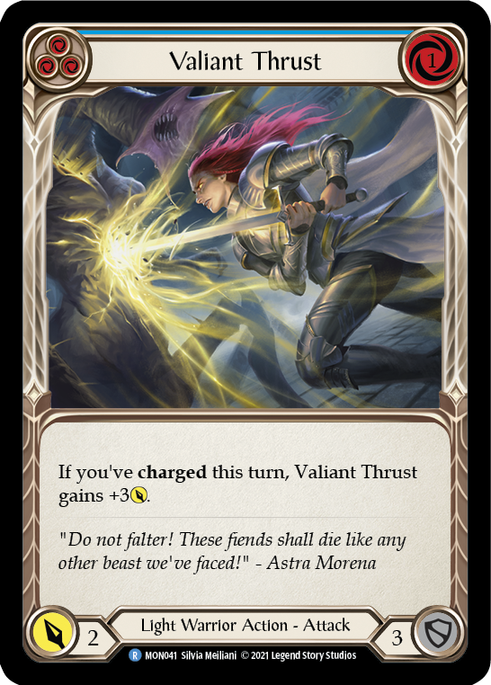 Valiant Thrust (Blue) [MON041] 1st Edition Normal