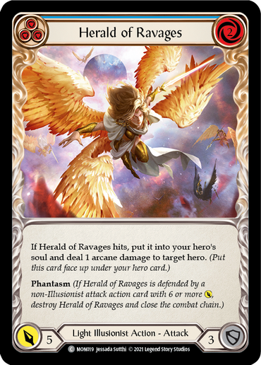 Herald of Ravages (Blue) [MON019] 1st Edition Normal