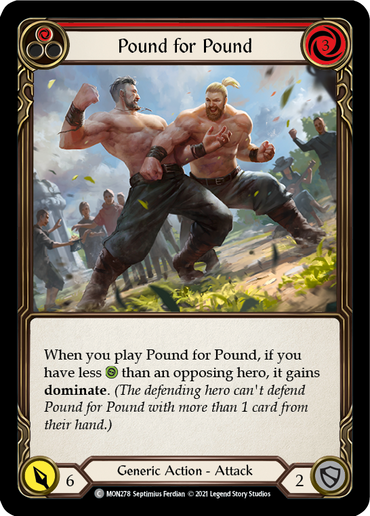 Pound for Pound (Red) [MON278-RF] 1st Edition Rainbow Foil