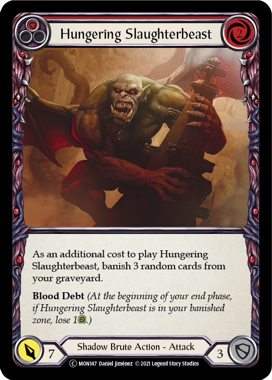 Hungering Slaughterbeast (Red) [U-MON147] Unlimited Normal