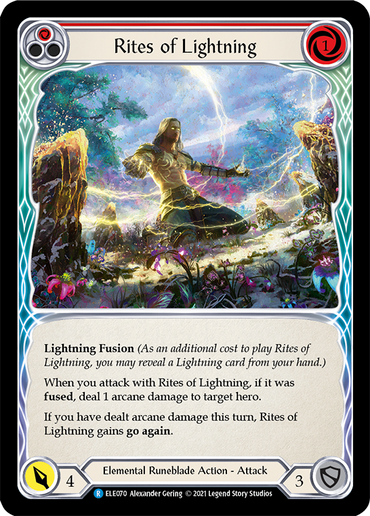 Rites of Lightning (Red) [ELE070] (Tales of Aria)  1st Edition Normal