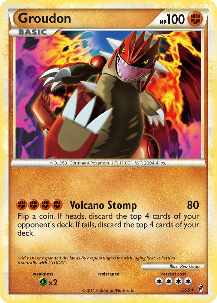 Groudon (6/95) (Theme Deck Exclusive) [HeartGold & SoulSilver: Call of Legends]