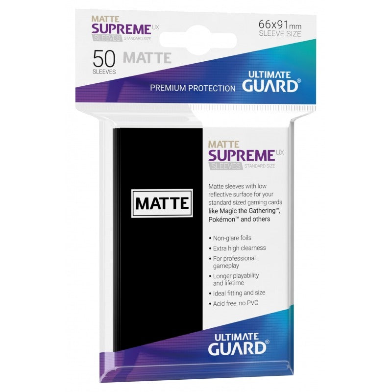 Ultimate Guard Supreme UX Sleeves Standard Size - MATTE Black (50)